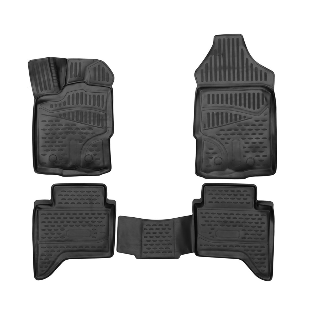 Ford Ranger Floor Mats - Omac - Rubber TPE - Black - 2019-2023